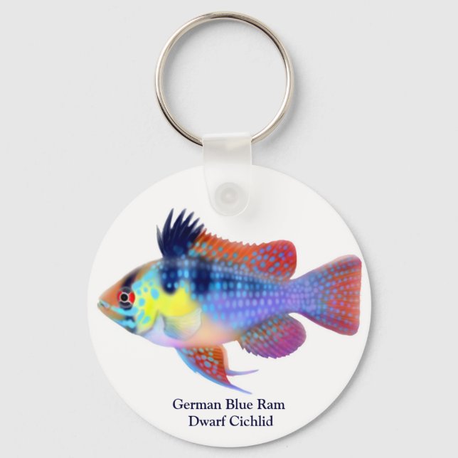 Porte-clés Porte - clé allemand Bleu Brouf Nain Cichlid (Recto)