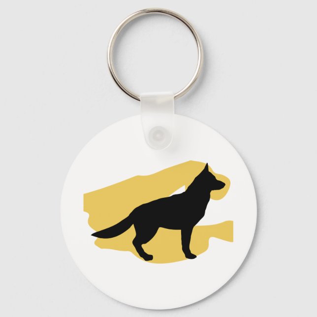 Porte-clés Porte - clé allemand Shephard Silhouette (Recto)