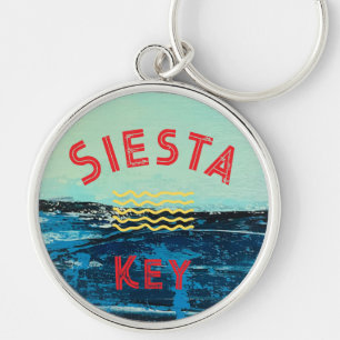 Porte-clés Porte - clé amusant avec art de plage Siesta Key