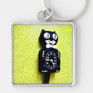 Porte-clés Porte - clé antique d'horloge de chat de kit