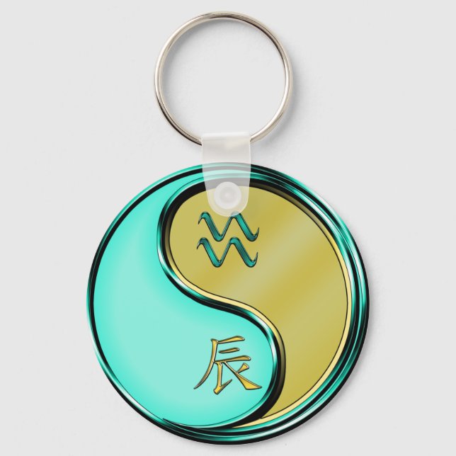 Porte-clés Porte - clé Aquarius & Metal Dragon (Recto)