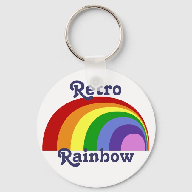 Porte-clés Porte - clé arc-en-ciel rétro (Recto)