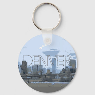 Porte-clés Porte - clé artistique d'horizon de Denver le