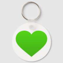 porte - clé au coeur vert