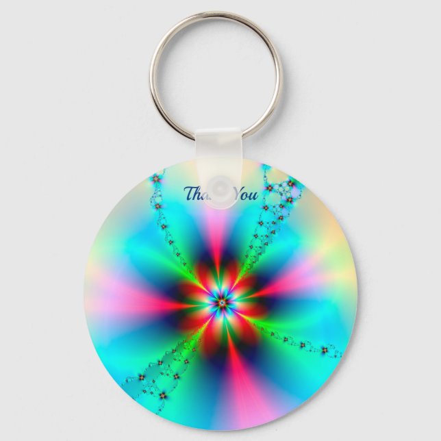 Porte-clés Porte - clé au design floral artistique (Recto)