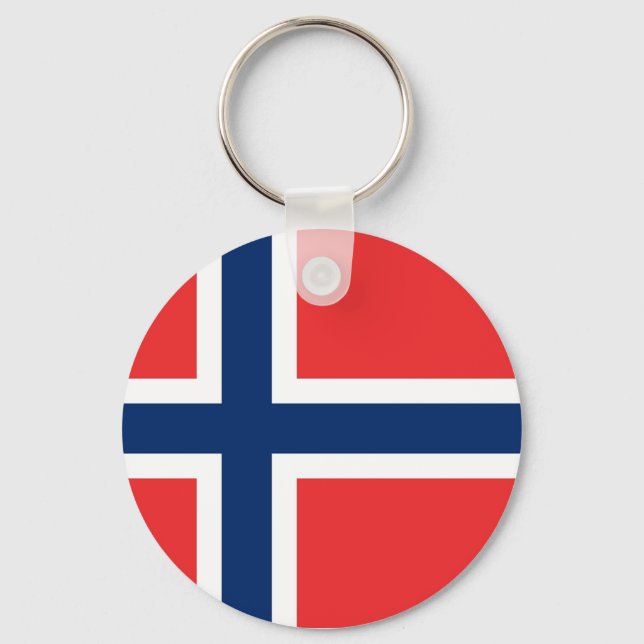 Porte-clés Porte - clé au drapeau de la Norvège (Recto)