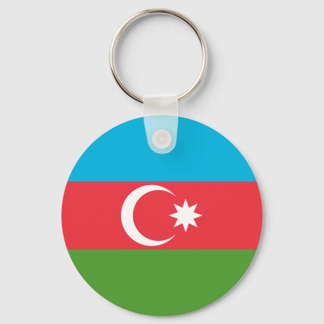 Porte-clés Porte - clé au drapeau de l'Azerbaïdjan (Recto)