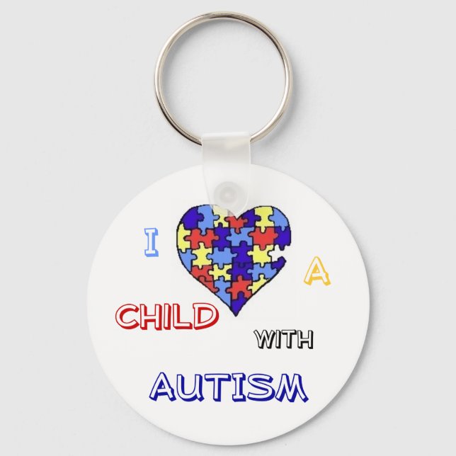 Porte-clés porte - clé "Autism Love" (Recto)
