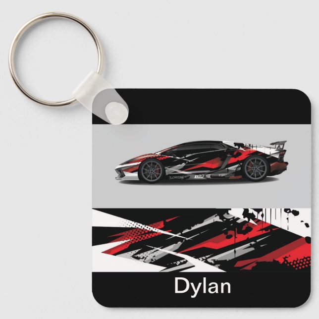 Porte-clés Porte - clé automatique de nom personnalisé (Recto)