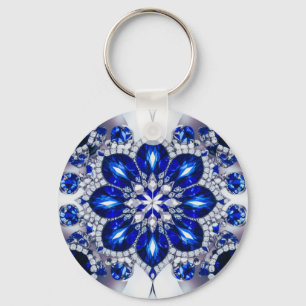 Porte-clés Porte - clé aux couleurs Bleues Bleues Blanches