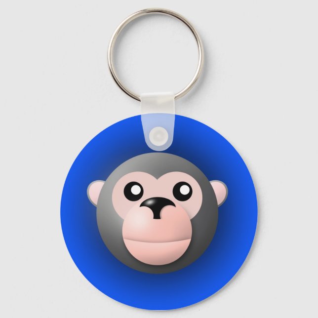 Porte-clés porte - clé avec animal : singe (Recto)