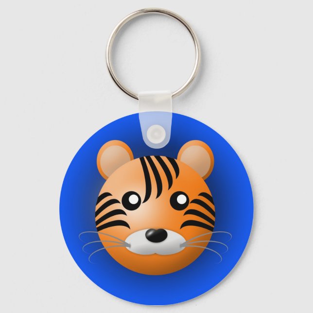 Porte-clés porte - clé avec animal : tigre (Recto)