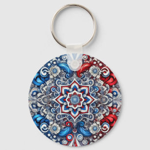 Porte-clés Porte - clé avec design de couleurs françaises