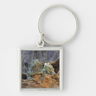 Porte-clés Porte - clé avec deux lézards curieux