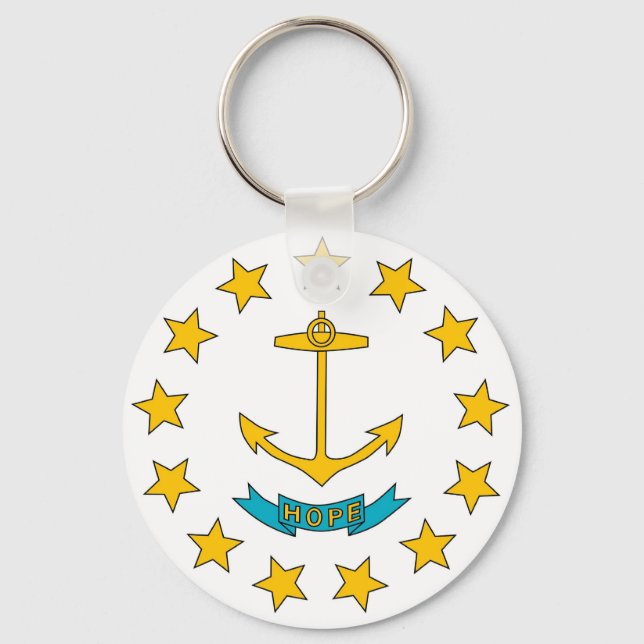 Porte-clés Porte - clé avec drapeau de l'État de Rhode Island (Recto)