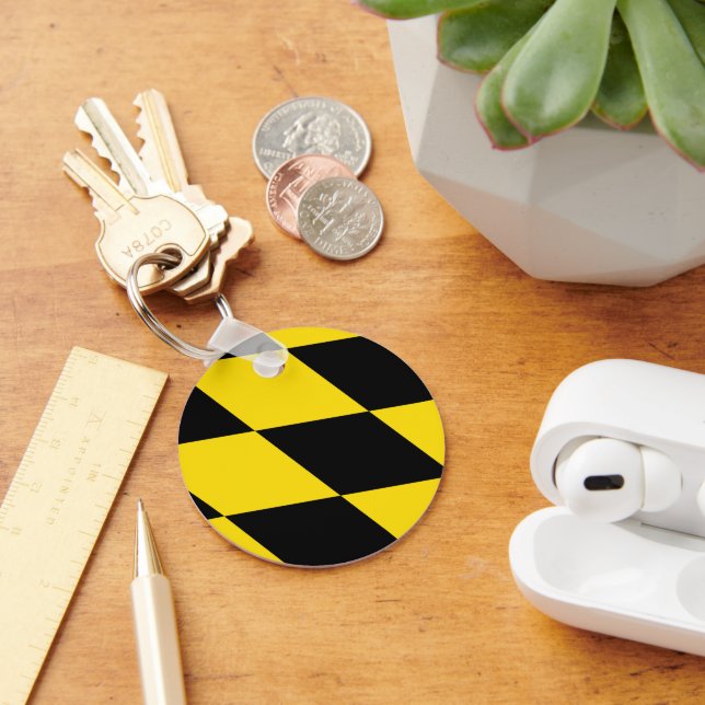 Porte-clés Porte - clé avec Drapeau de Munich, Allemagne (Bureau)