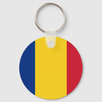 Porte - clé avec drapeau de Roumanie