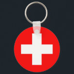 Porte-clés Porte - clé avec Drapeau de Suisse<br><div class="desc">Montrez votre fierté suisse avec cet élégant porte - clé arborant le drapeau de la Suisse ! Conçu avec une attention minutieuse aux détails, ce porte - clé est plus qu'un accessoire, c'est une célébration de la culture et du patrimoine suisses. Le design audacieux présente fièrement l'emblématique croix blanche sur...</div>