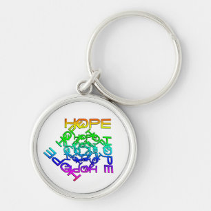 Porte-clés Porte - clé avec HOPE écrit dans Multicolor