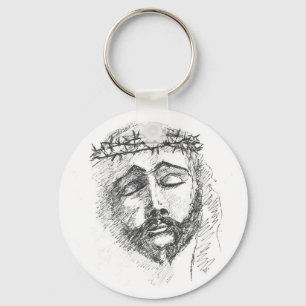 Porte-clés Porte - clé avec la tête du Christ