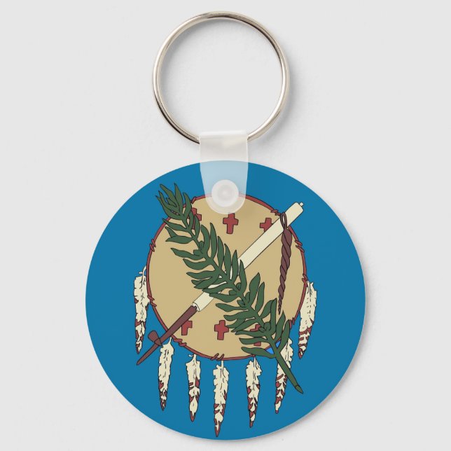 Porte-clés Porte - clé avec le drapeau de l'État de l'Oklahom (Recto)