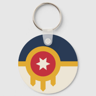 Porte-clés Porte - clé avec le drapeau de Tulsa, Oklahoma