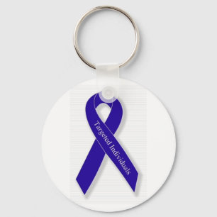 Porte-clés Porte - clé avec le logo de ruban d'indigo