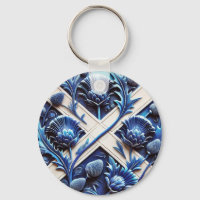 Porte - clé avec Scottish Thistles Design