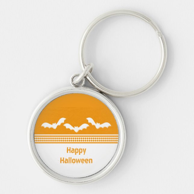 Porte-clés Porte - clé Batty Premium, orange et blanc (Devant)