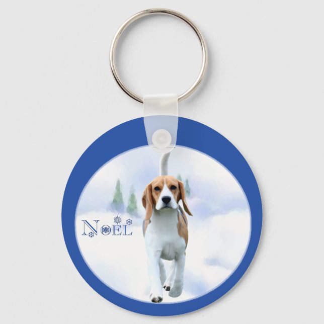 Porte-clés Porte - clé Beagle Noel (Recto)