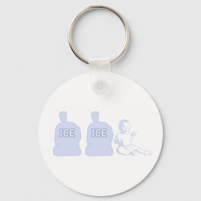 Porte-clés porte - clé bébé glace (Recto)