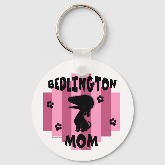 Porte-clés Porte - clé Bedlington Mom (Recto)