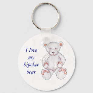 Porte-clés Porte - clé bipolaire d'ours - customisé