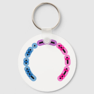 Porte-clés Porte - clé bisexuel d'arc de code Morse
