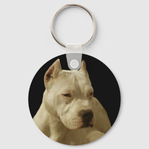 Porte-clés Porte - clé blanc de pitbull