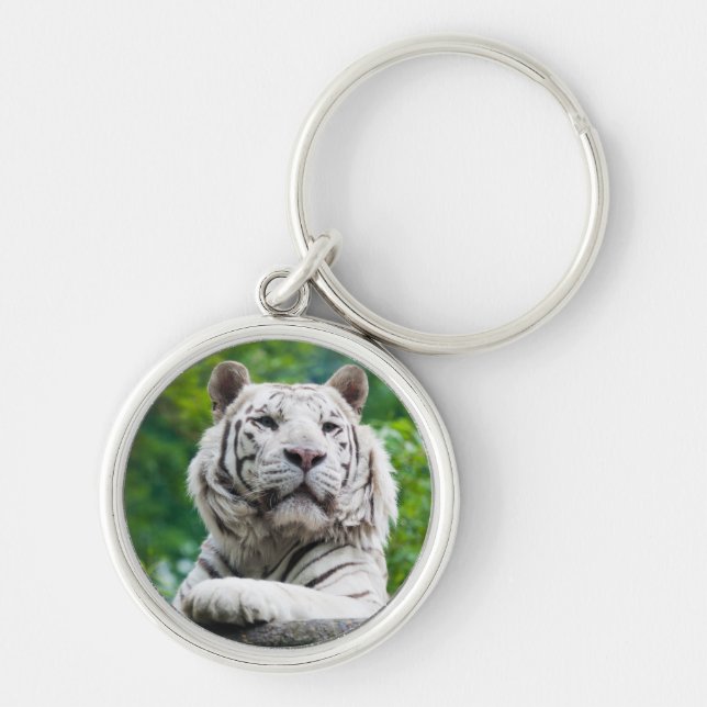 Porte-clés Porte - clé blanc de tigre (Devant)