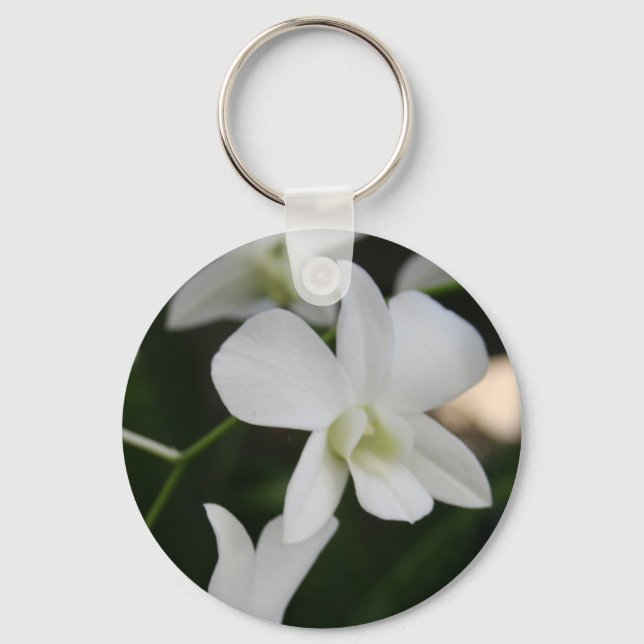 Porte-clés Porte - clé blanc orchidée (Recto)