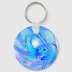 Porte-clés Porte - clé bleu Abstrait