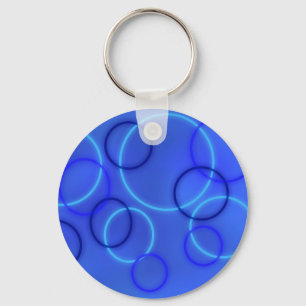 Porte-clés Porte - clé bleu au néon de bulle