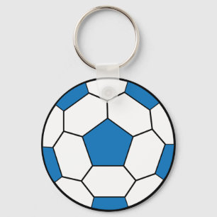 Porte-clés Porte - clé bleu balle de football