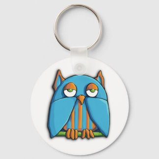 Porte-clés Porte - clé bleu Chouette