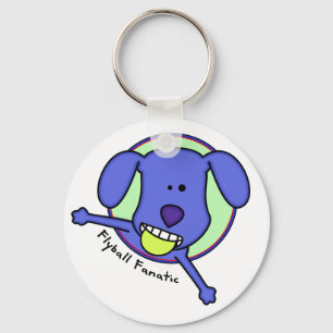 Porte-clés Porte - clé bleu de fanatique de Flyball
