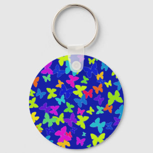 Porte-clés Porte - clé bleu de papillons