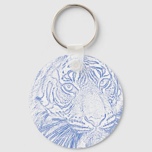 Porte-clés Porte - clé (bleu) de tigre