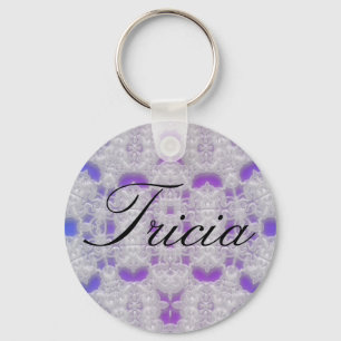 Porte-clés porte - clé bleu de Tricia de dentelle