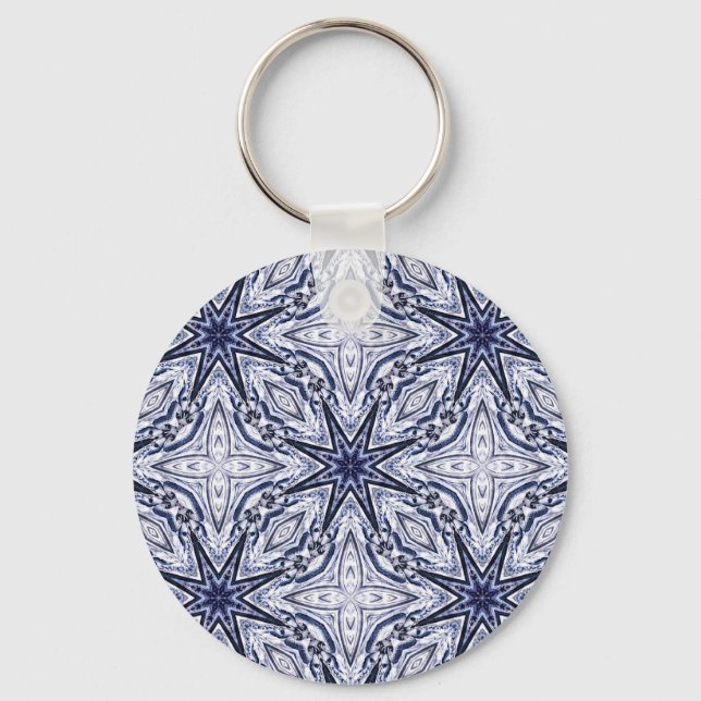 Porte-clés Porte - clé bleu et blanc raffiné (Recto)