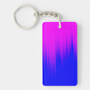Porte-clés Porte - clé bleu et magenta de motif de filets