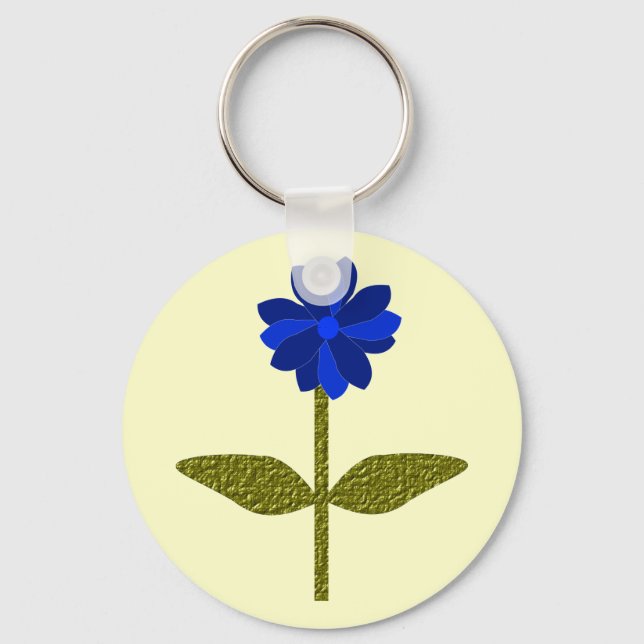Porte-clés Porte - clé bleu océanique Daisy (Recto)