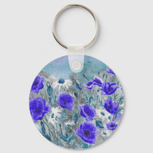Porte-clés porte - clé "bleu pavot"