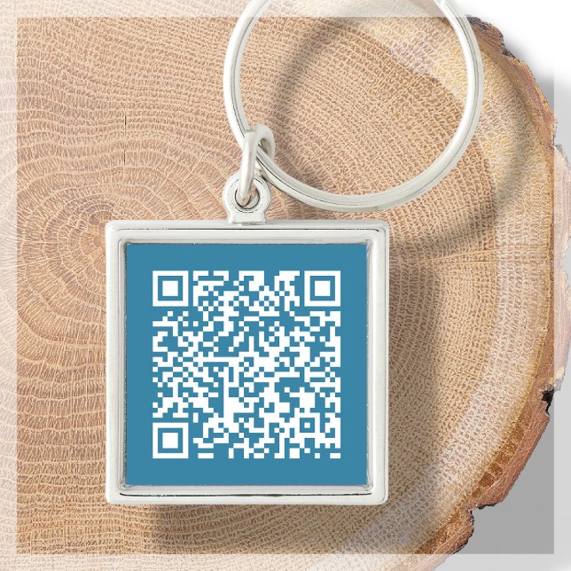 Porte-clés Porte - clé bleu QR personnalisable (Créateur téléchargé)